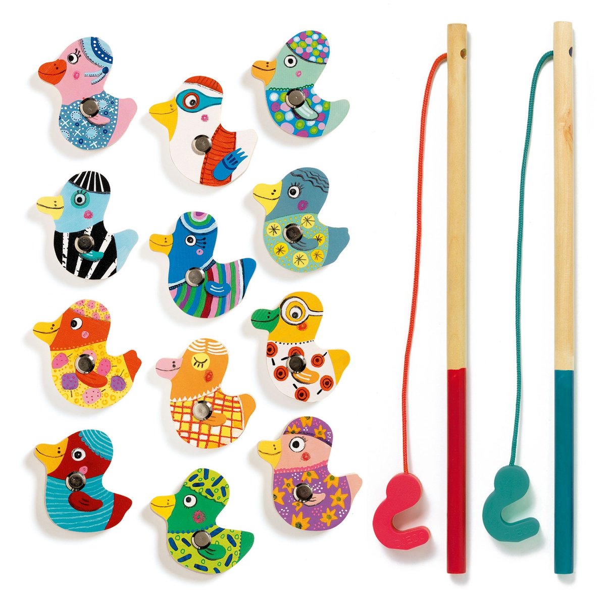 Jeu de pêche aux canards multicolore, DJECO