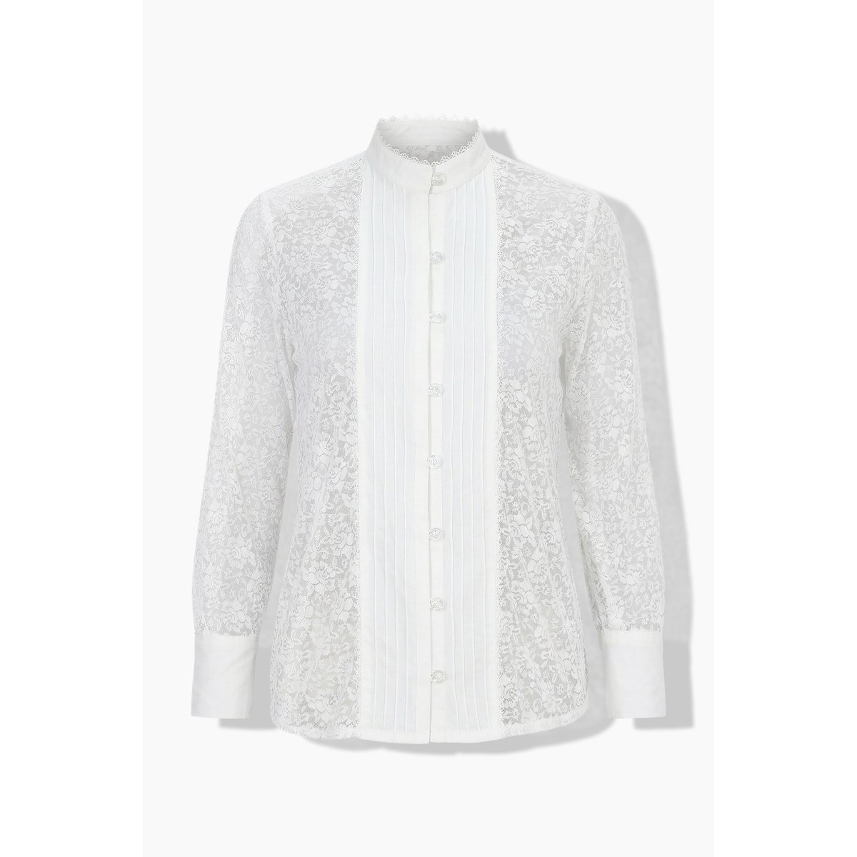 Chemisier en dentelle blanc neige, ULLA POPKEN