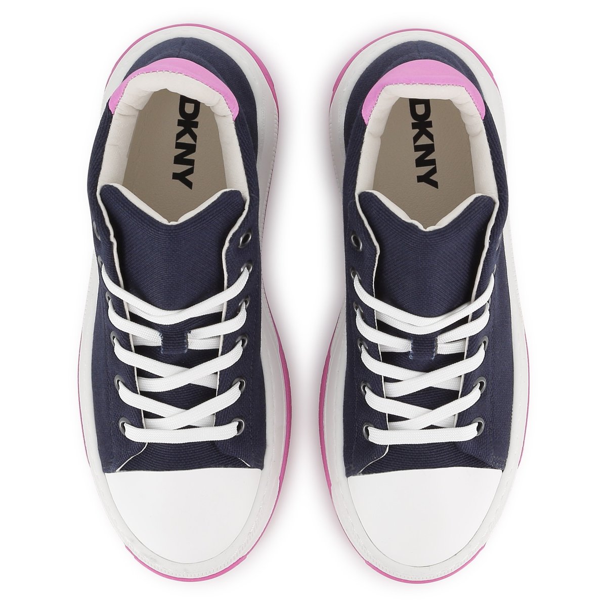 Baskets hautes à lacets bleu mistral, DKNY
