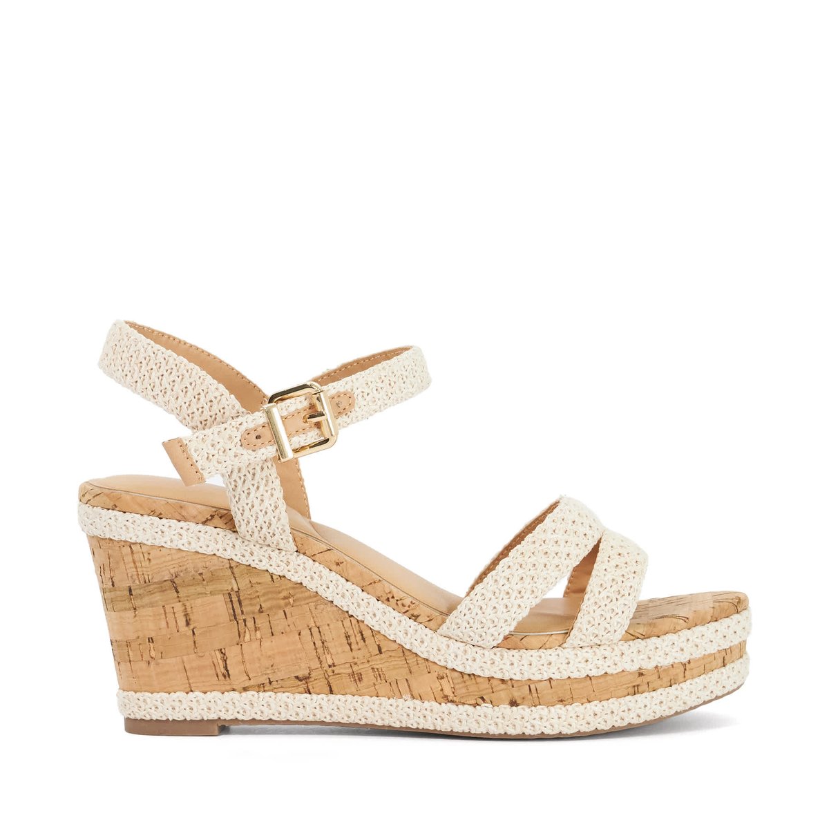 Sandales compensées en liège - KIPLING ecru-synthetic, DUNE LONDON