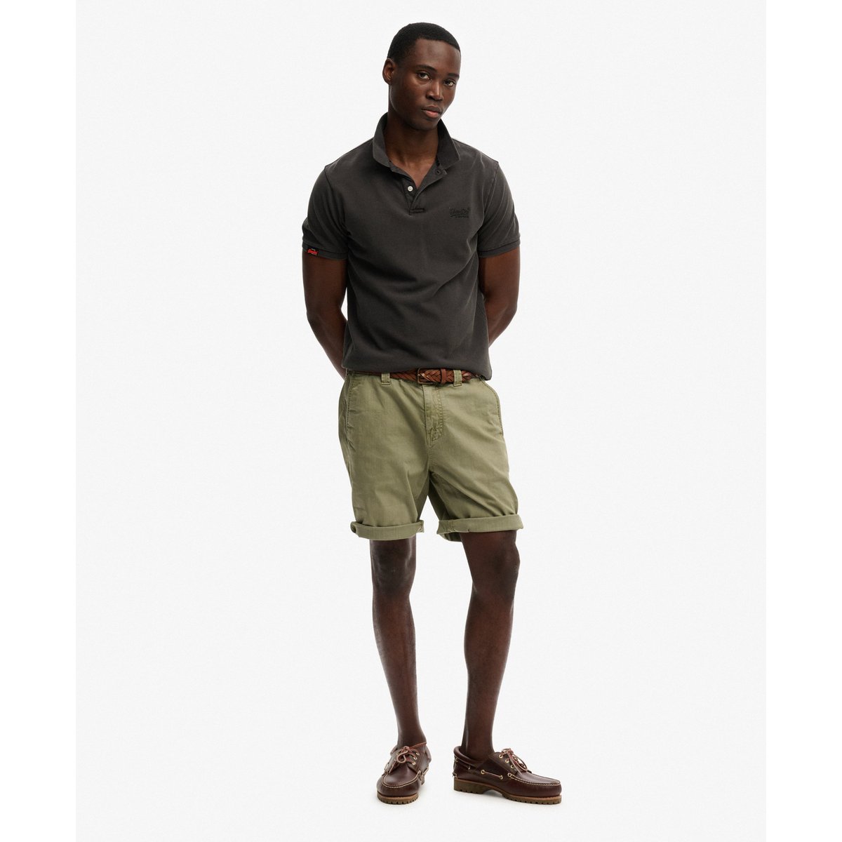 Short Chino Utility vert pétrole, SUPERDRY