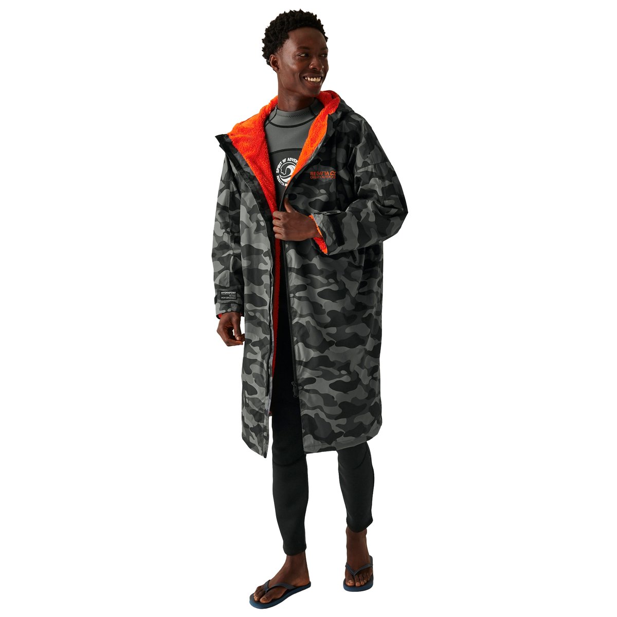 Peignoir à langer imperméable gris / noir, REGATTA