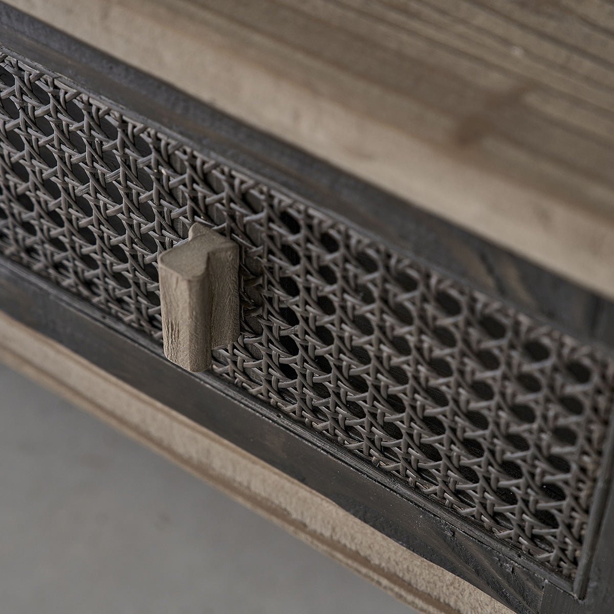 Meuble TV en bois recyclé massif 145 cm JUNKO gris, BERAH GETAH