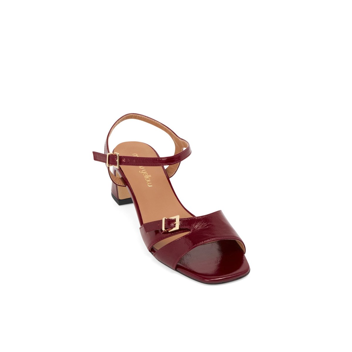 Sandale À Talon en cuir LOUISIANE cerise, MELLOW YELLOW