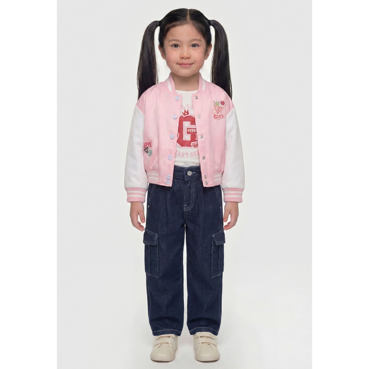 Veste Bomber Matelassée rose, GUESS KIDS