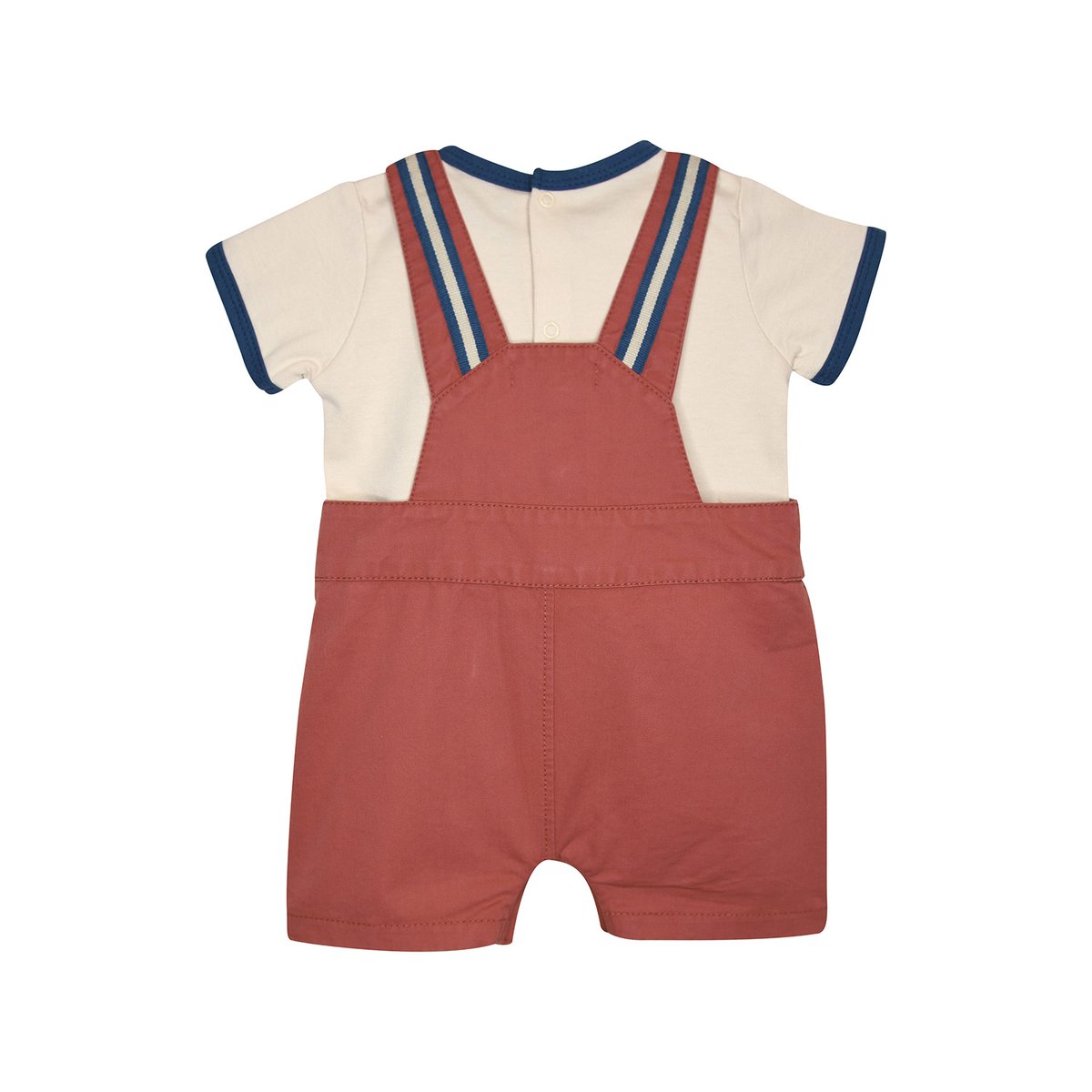 Tee shirt salopette geremy twill court bebe rouge, SUCRE D'ORGE