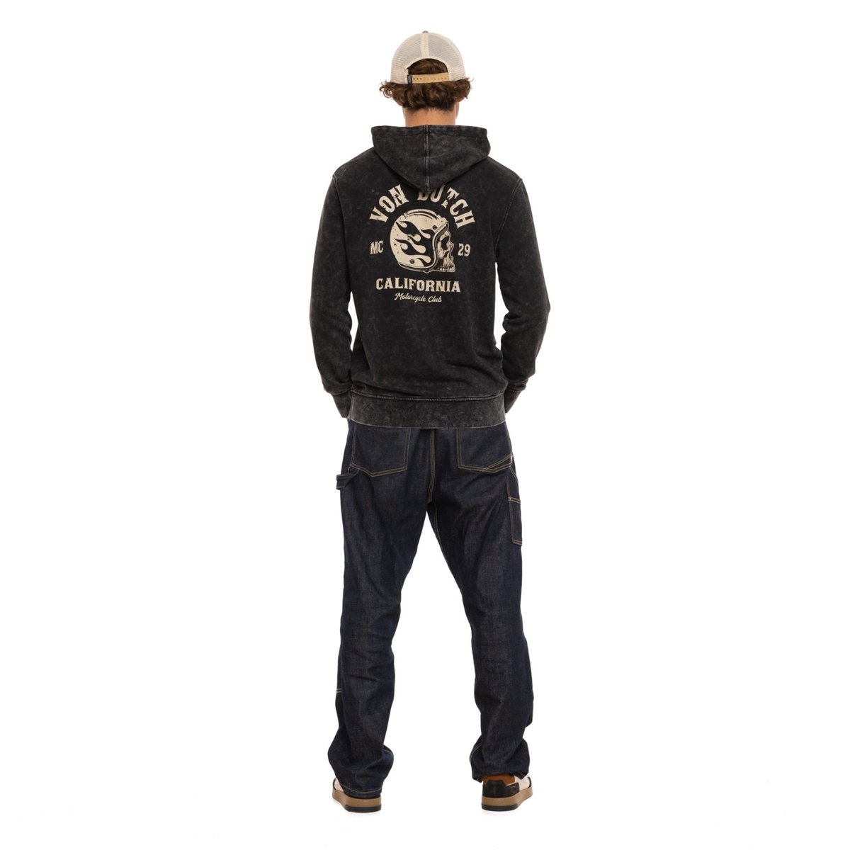 Sweat à capuche Mattia noir/gris foncé, VON DUTCH