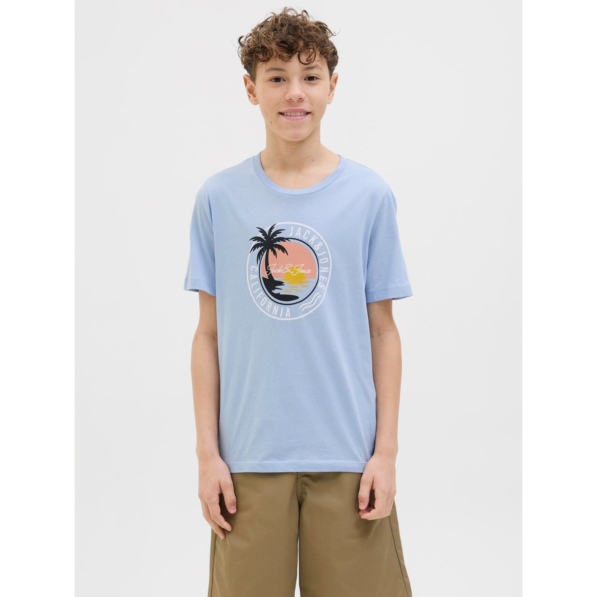 T-Shirt chambray blue, JACK & JONES JUNIOR