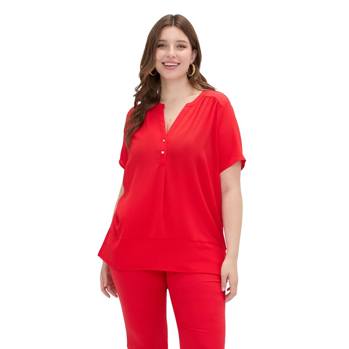 T-shirt avec boutons noir, FIORELLA RUBINO