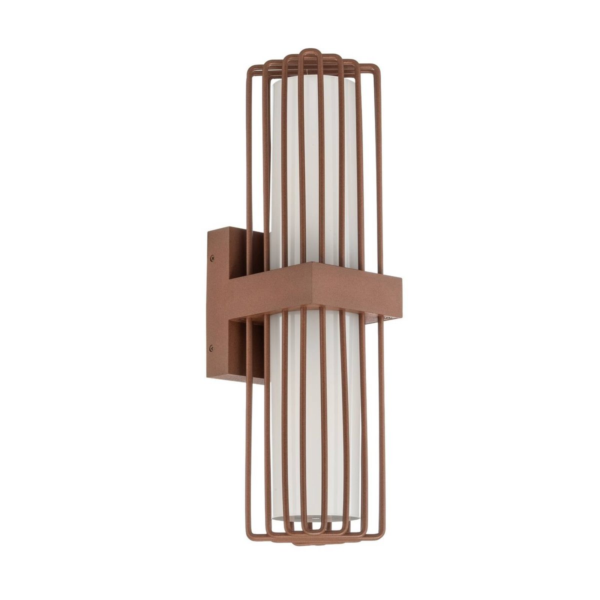 Applique extérieure en aluminium moderne rouille, blanc, LUCANDE