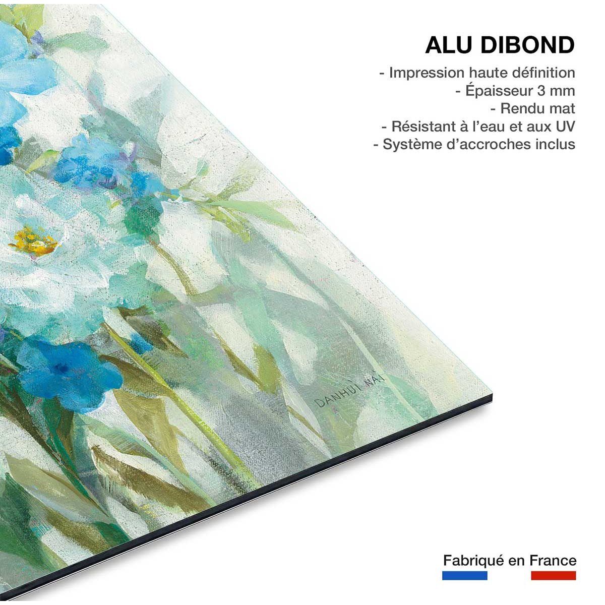 Cadre deco Bouquet d'été tableau alu dibond, HEXOA