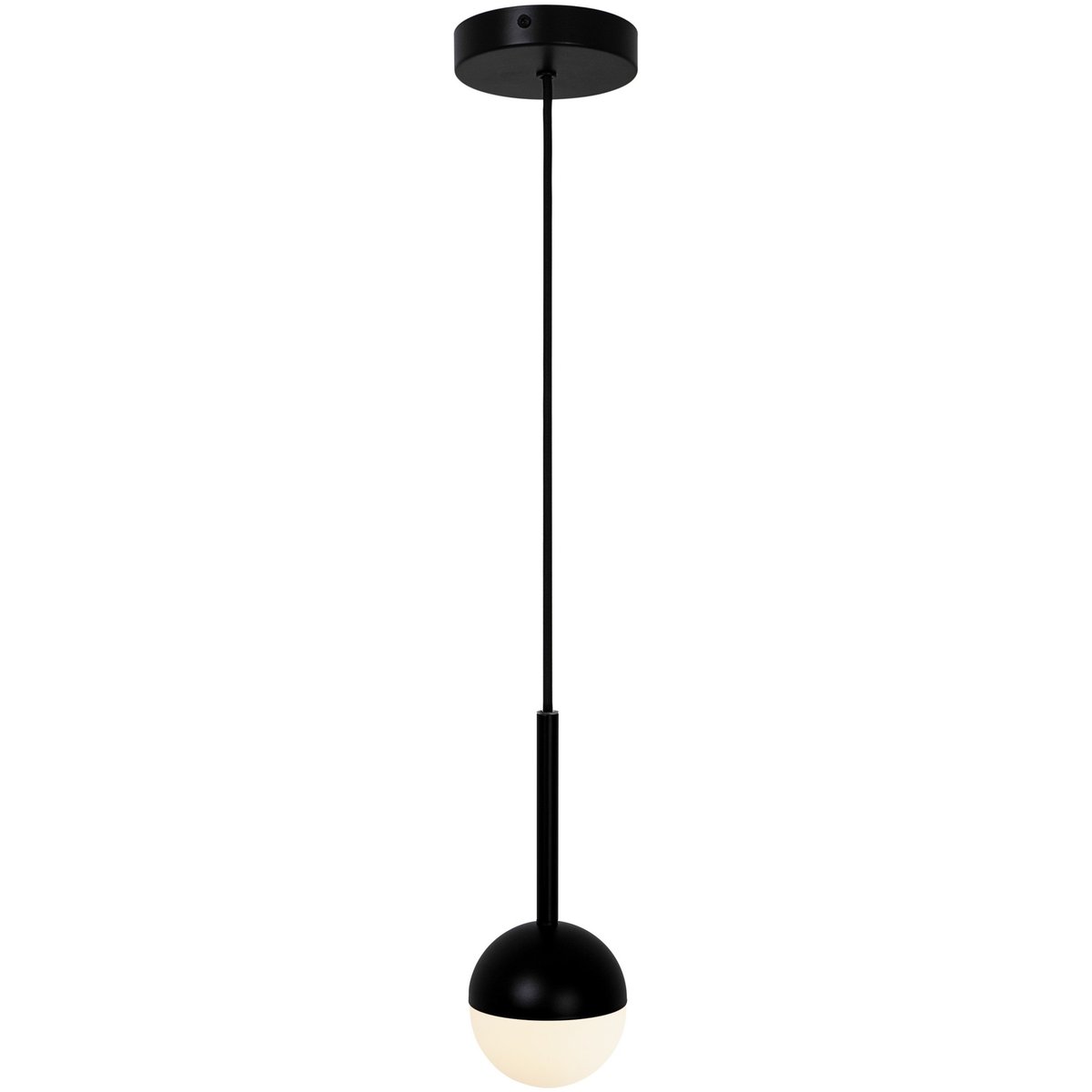 Suspension art déco en métal et verre opale, CONTINA noir, NORDLUX