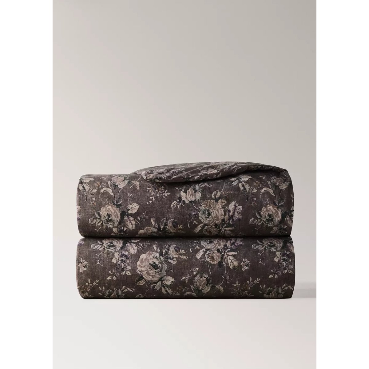 Housse de couette en percale de coton 100 % Lit 135/140 cm marron, MANGO HOME