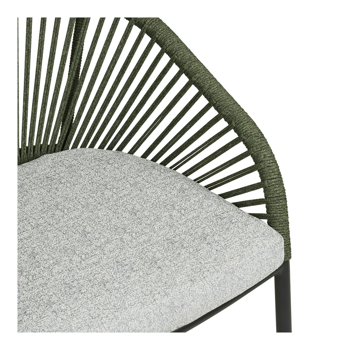 Fauteuil structure alu + coussin (lot de 2) KUTA vert, PIER IMPORT