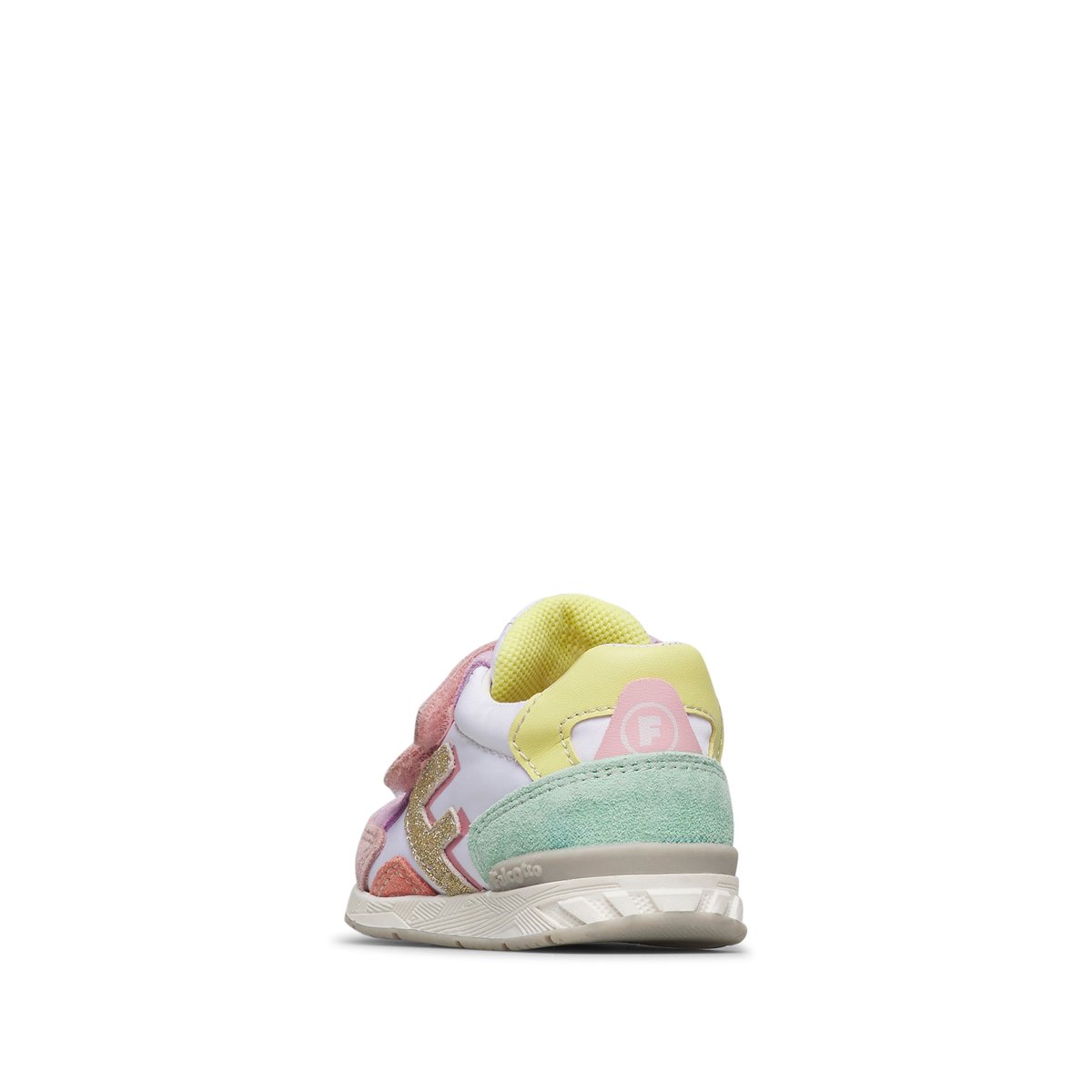 Sneakers en cuir et tissu NAERIS VL. rose-blanc, FALCOTTO