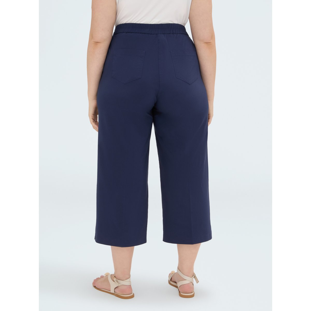 Pantalon court léger bleu, FIORELLA RUBINO