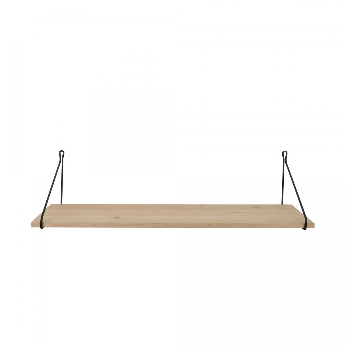 Etagère Vintage Chêne Rustique Brut 80 x 25 cm equerre noire, ARCHIV