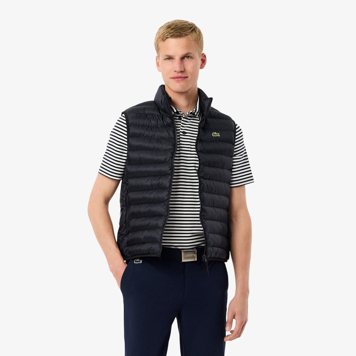 Doudoune sans manche déperlante bleu-hde, LACOSTE