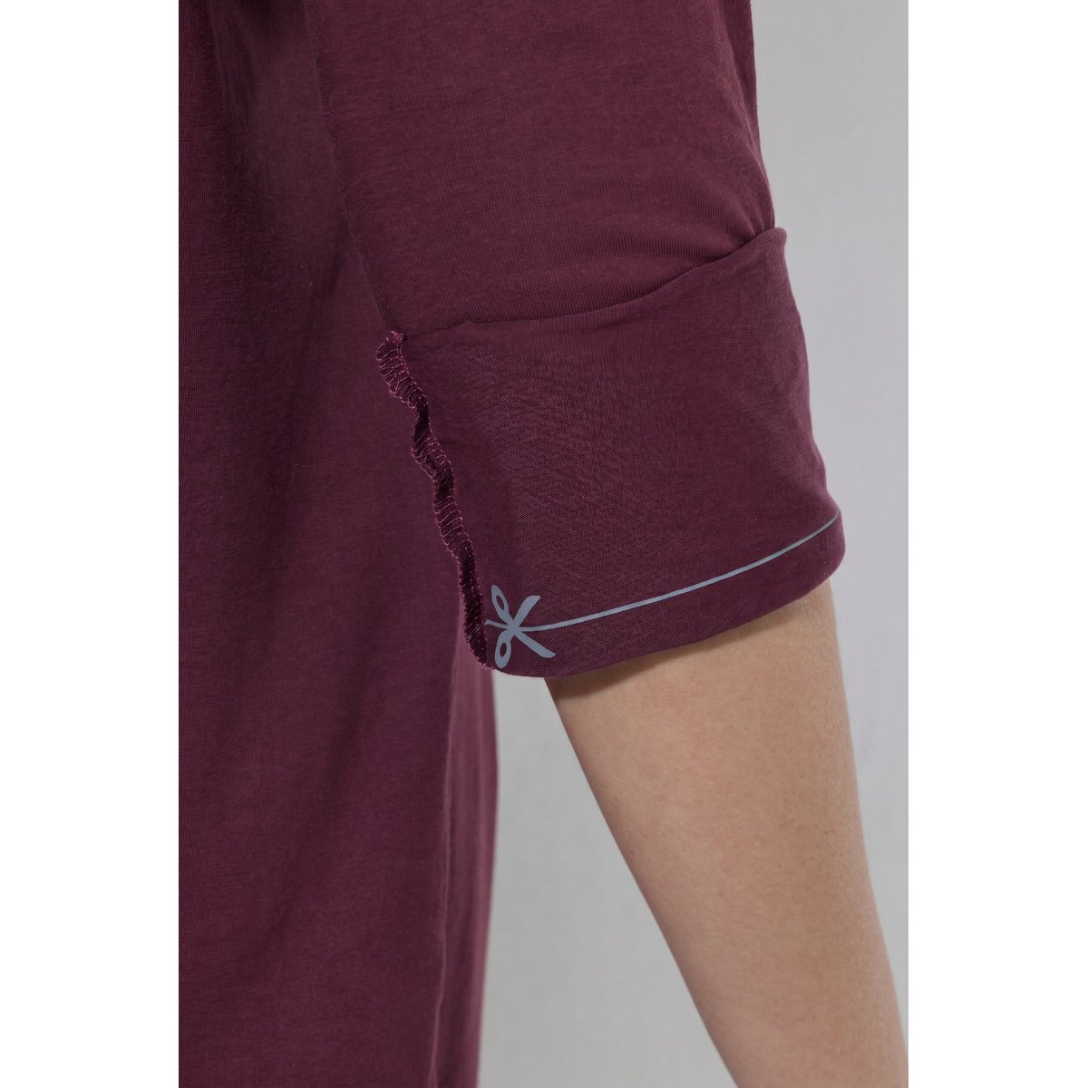 T-shirt « Cut it your way » en coton bio bordeaux, ULLA POPKEN