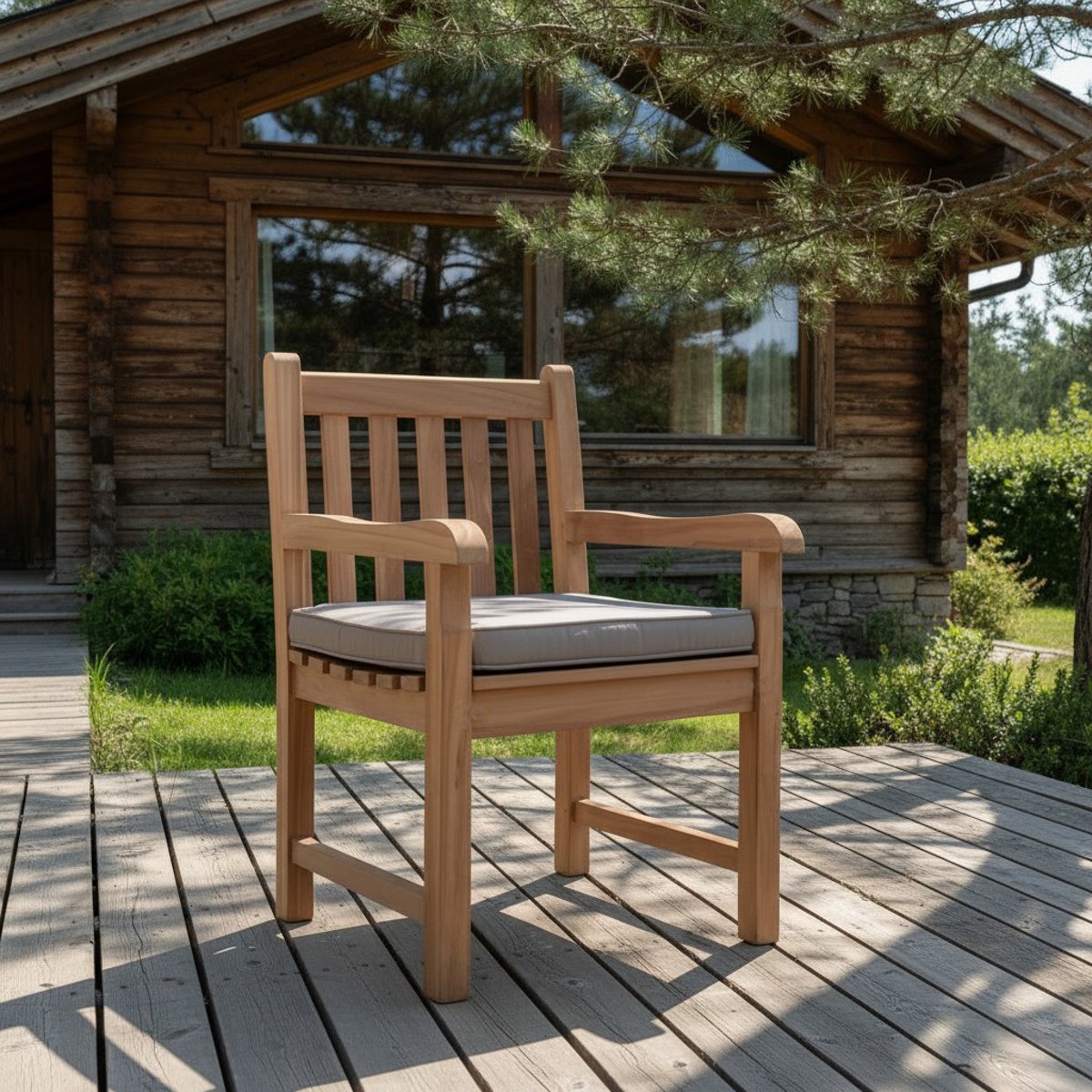 Fauteuil en teck massif Boston naturel, TECK ATTITUDE