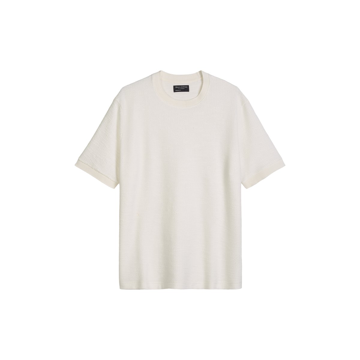T-shirt loose en jersey bouclé doux blanc naturel, MARC O'POLO