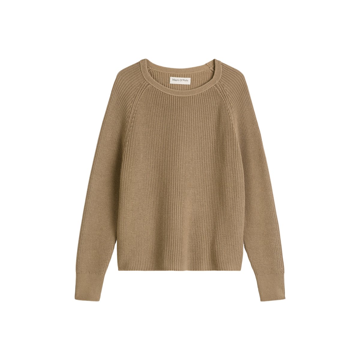 DfC Pullover loose en coton organique lourd marron, MARC O'POLO