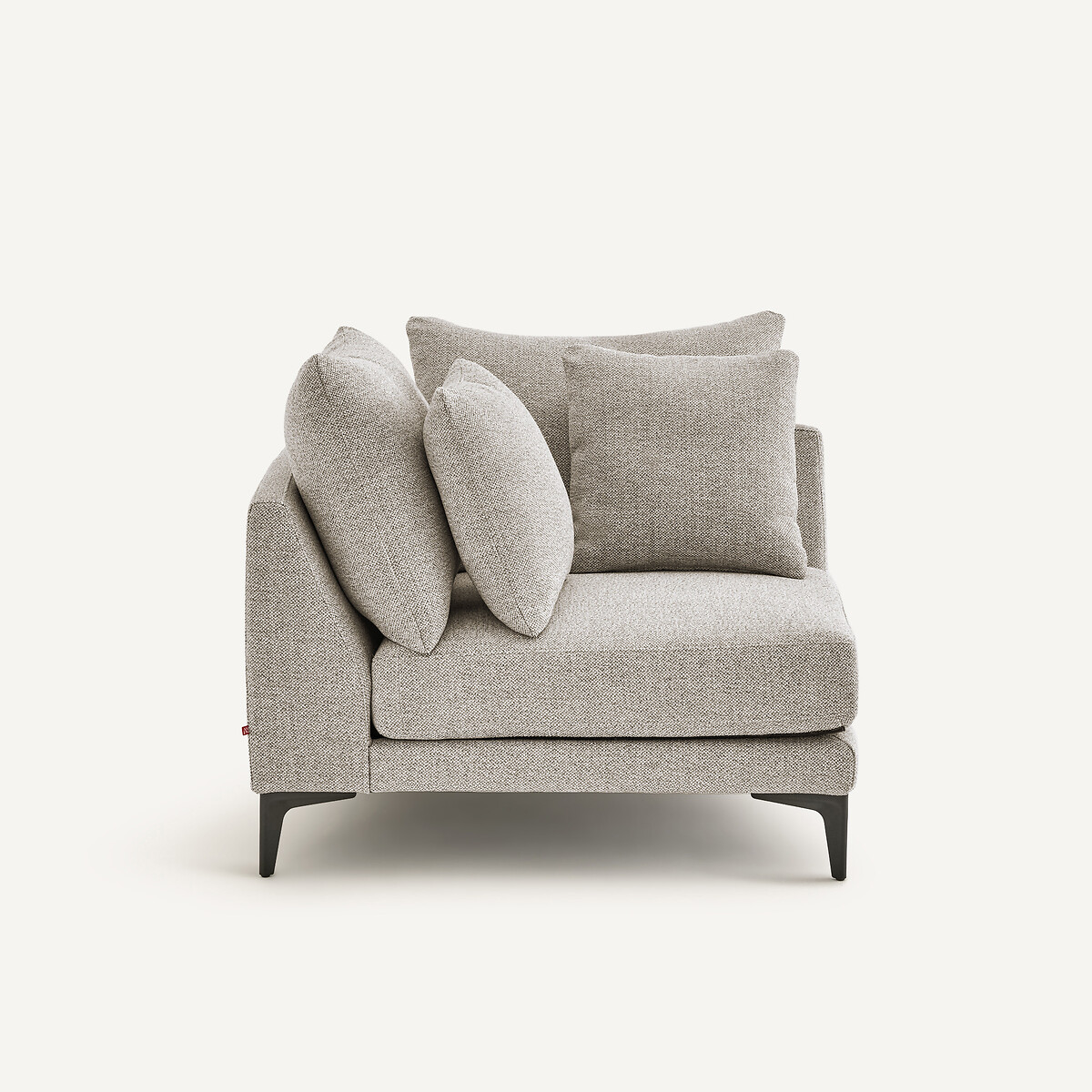 Canapé d'angle en mélange texturé, MODERNISTE beige, EMMANUEL GALLINA X AM.PM