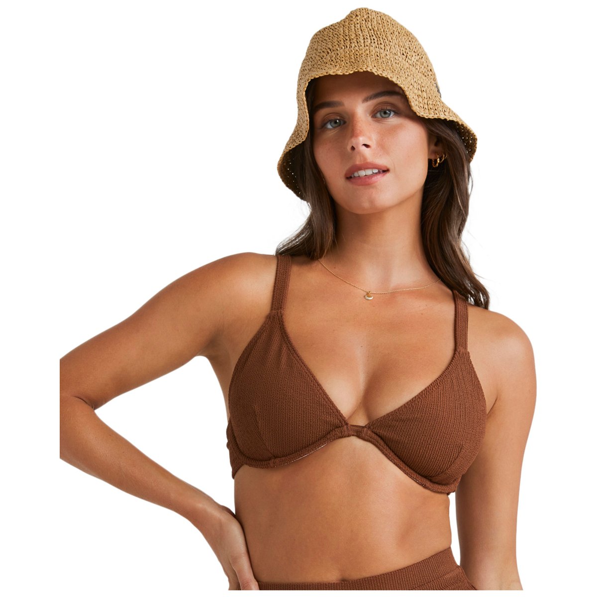 Haut de bikini à armatures bonnet D SUNRAYS REESE marron toasted coconut, BILLABONG