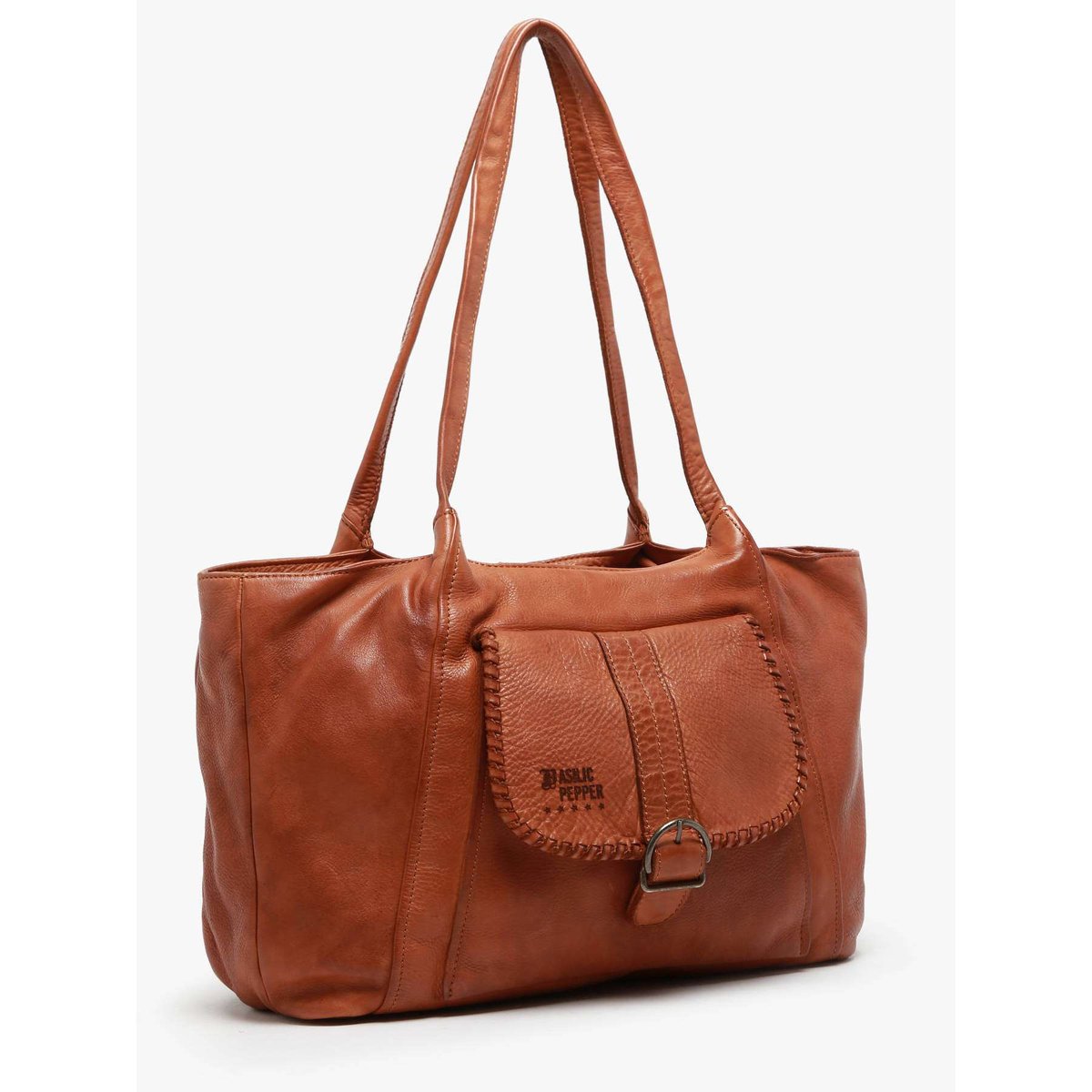 sac porté épaule Utility cuir tan, BASILIC PEPPER