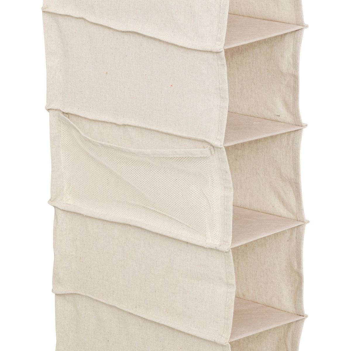 Rangement pour chaussures 10 cases avec panier GROOMY beige, 5FIVE SIMPLY SMART