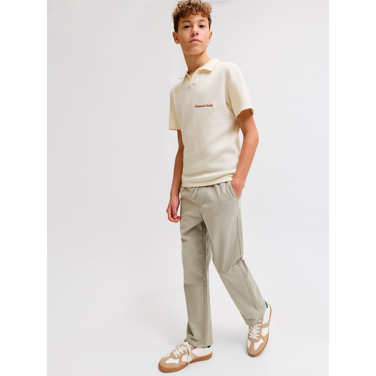 Pantalon Coupe Décontractée vetiver, JACK & JONES JUNIOR