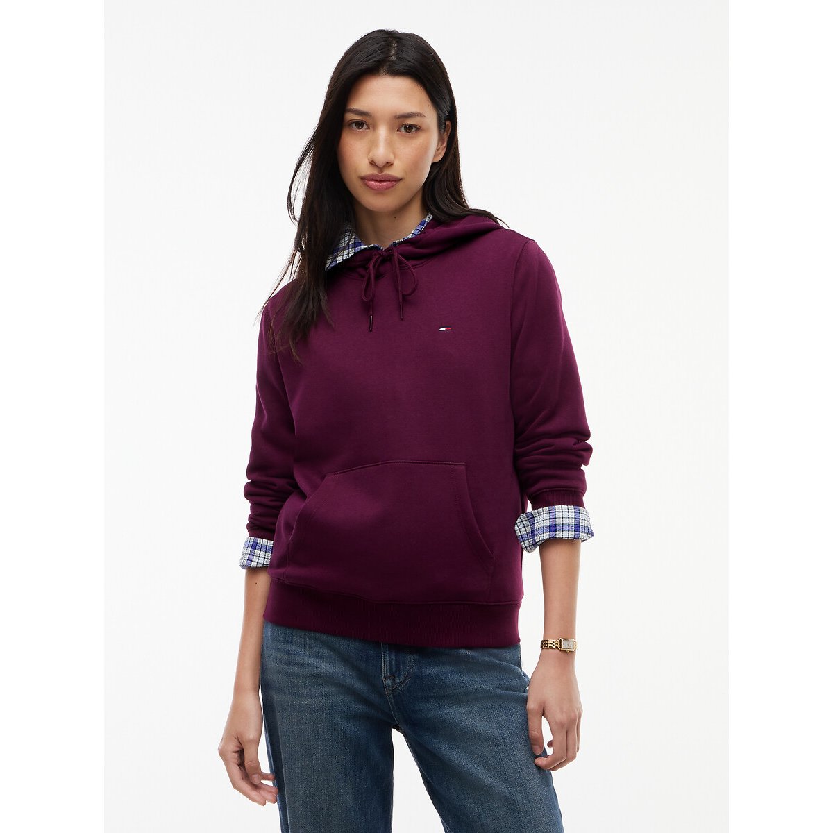 Sweat à capuche bordeaux, TOMMY JEANS