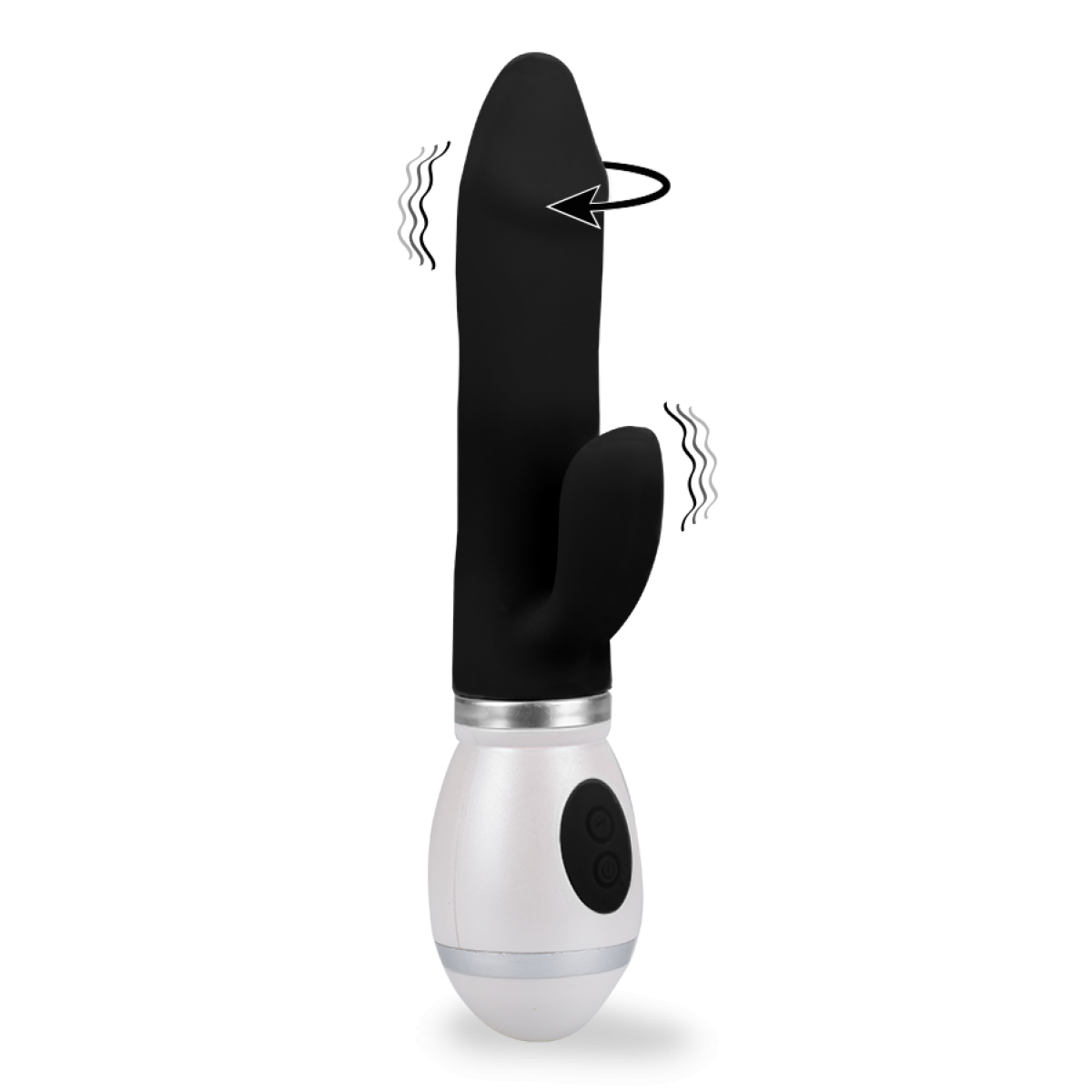 Vibromasseur puissant rabbit rotatif Viva noir, LOVE AND VIBES