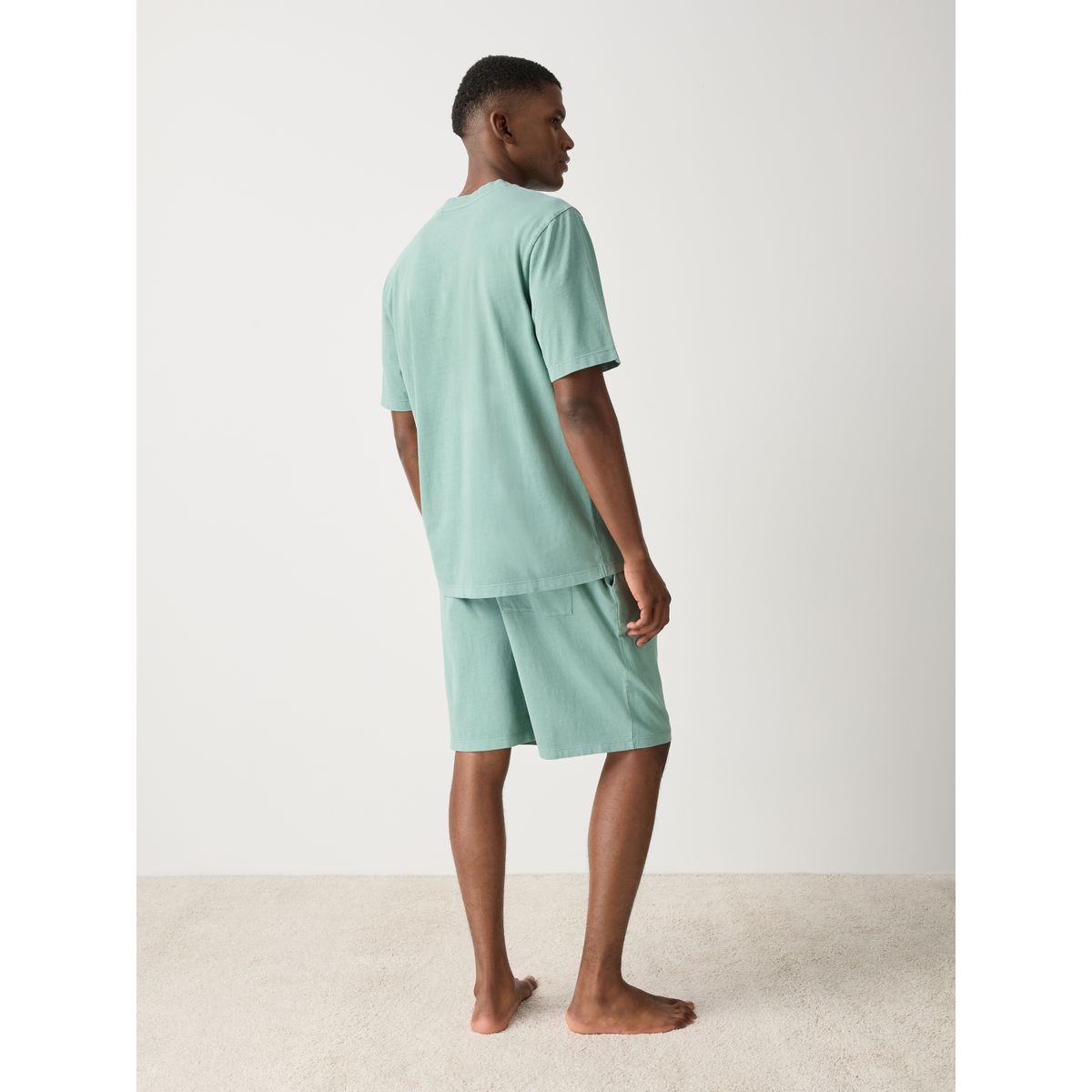 Pyjama en jersey délavé, lot de 2 vert/rose, NEXT
