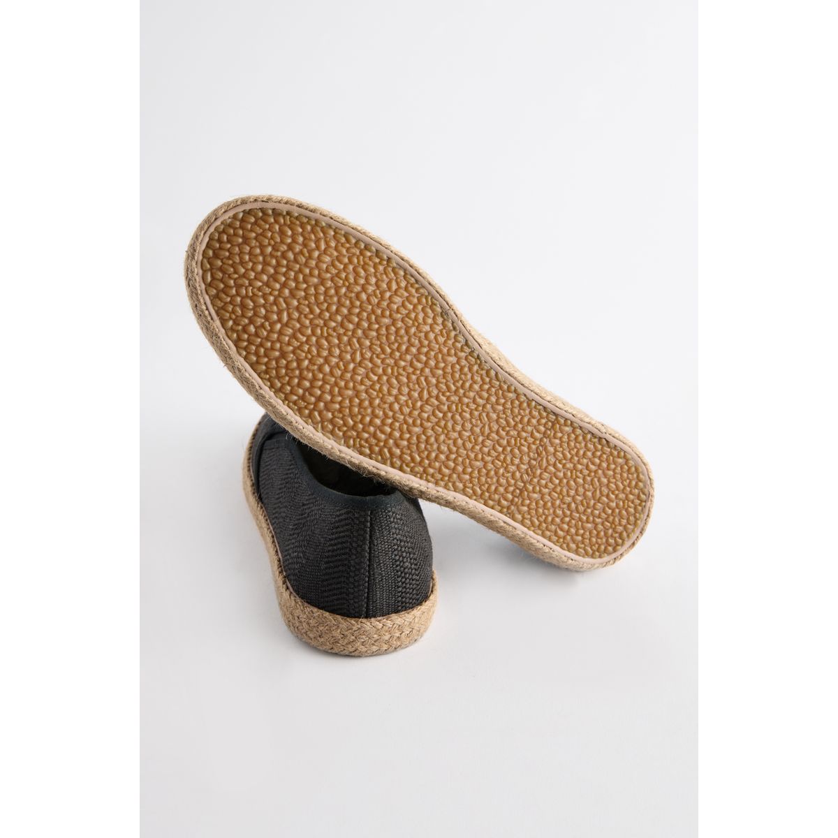 Espadrilles texturées coupe classique noir, NEXT