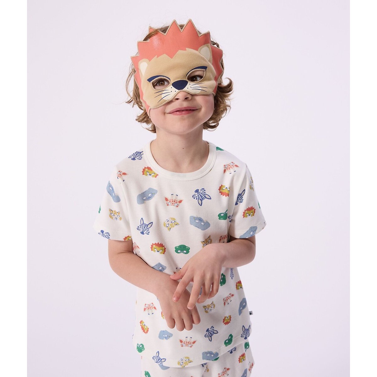 Pyjama short déguisement, en coton, imprimé animalier imprimé, PETIT BATEAU