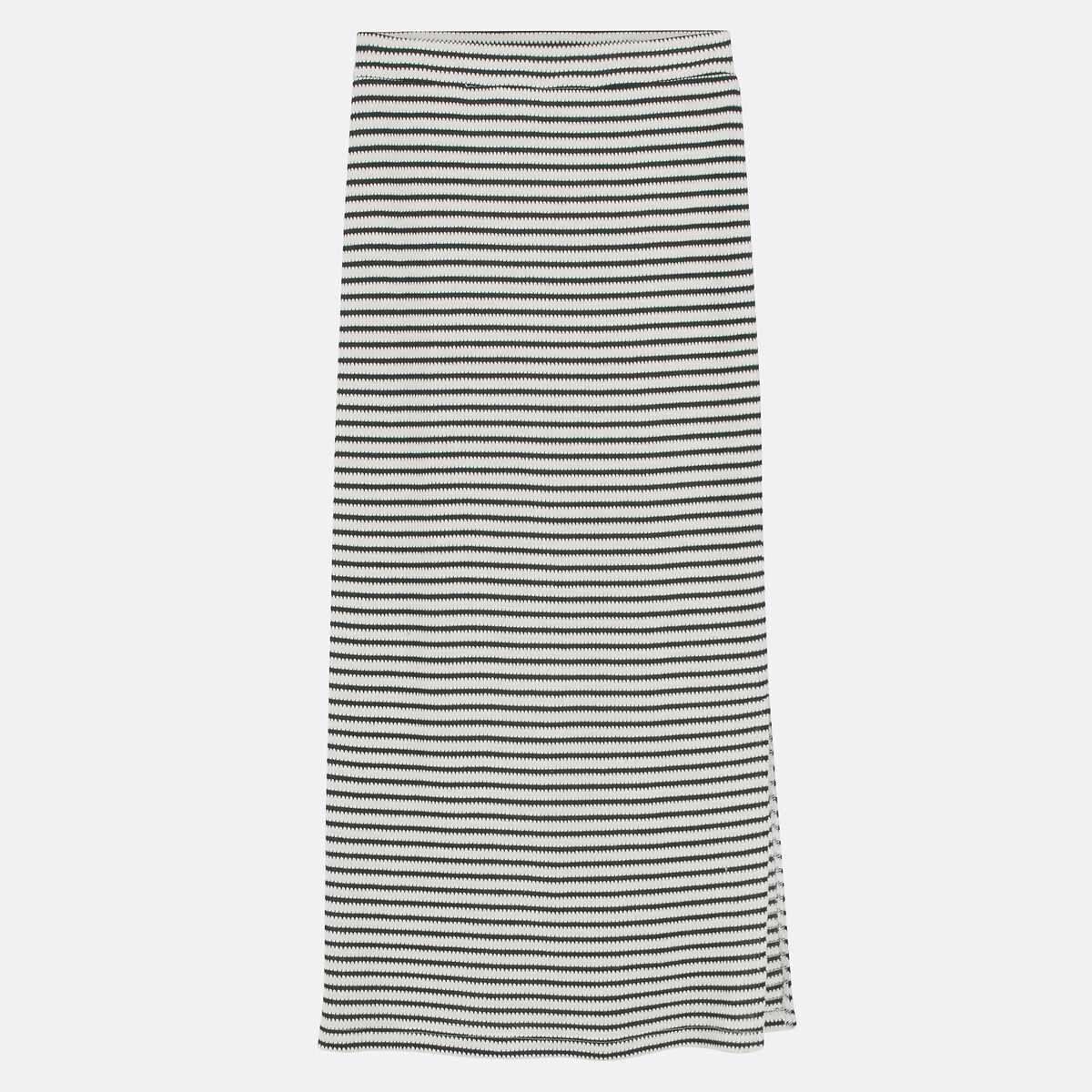 Striped straight maxi skirt black/ecru striped, LA REDOUTE COLLECTIONS