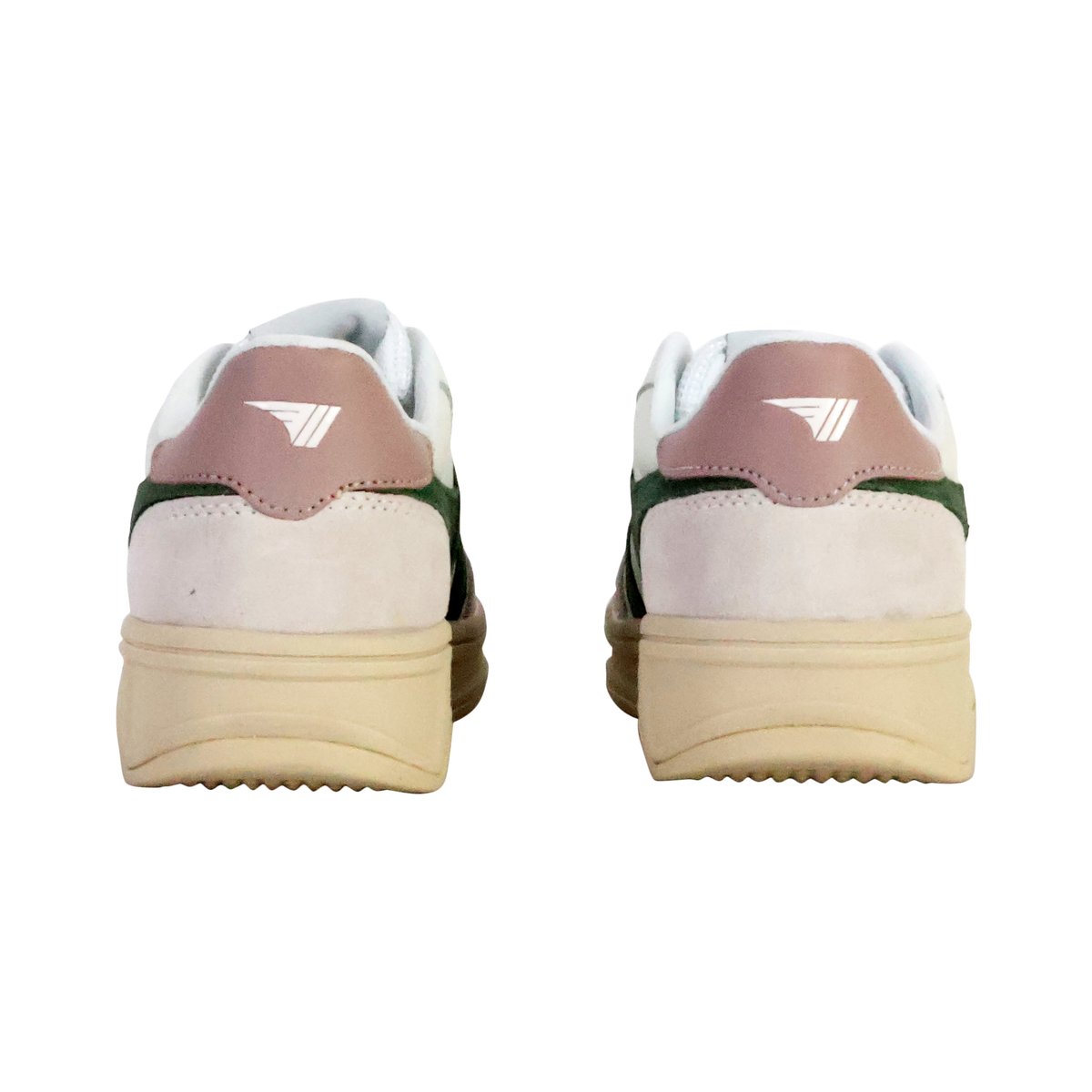 Basket Cuir Topspin blanc/vert foncé, GOLA