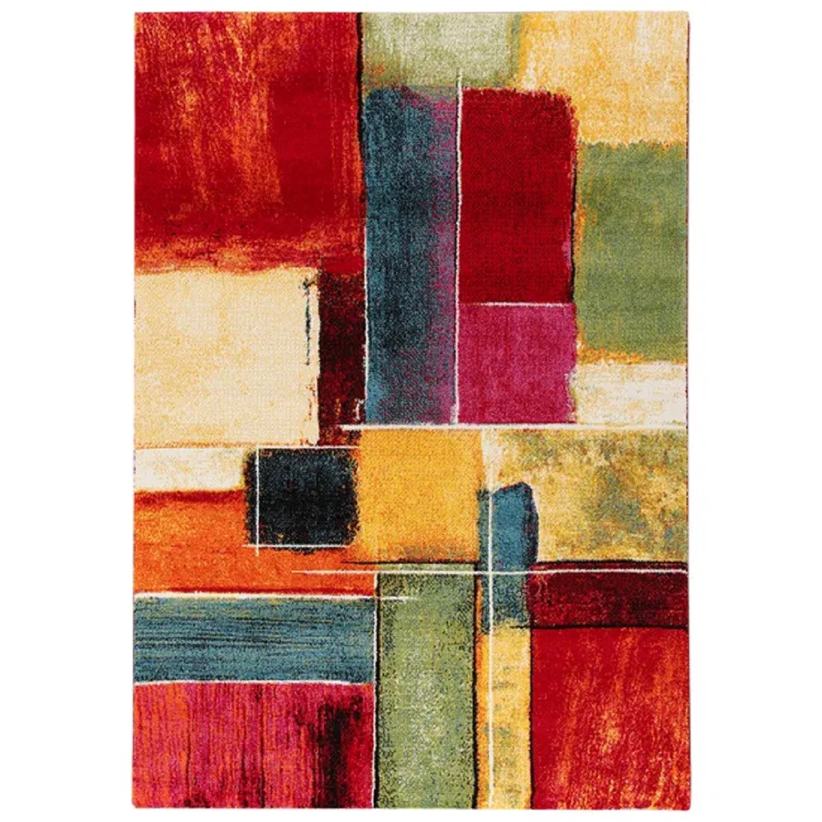 Tapis salon et chambre design SPATE multicolore, NOVATREND
