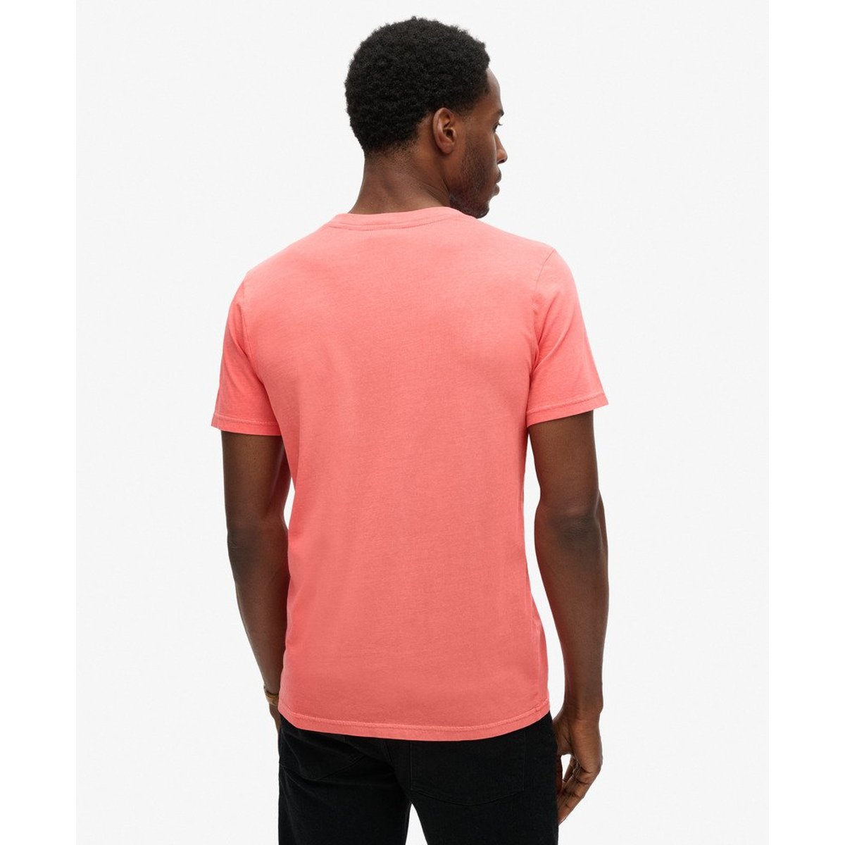 T-shirt Vintage Logo fluo corail eaux profondes, SUPERDRY