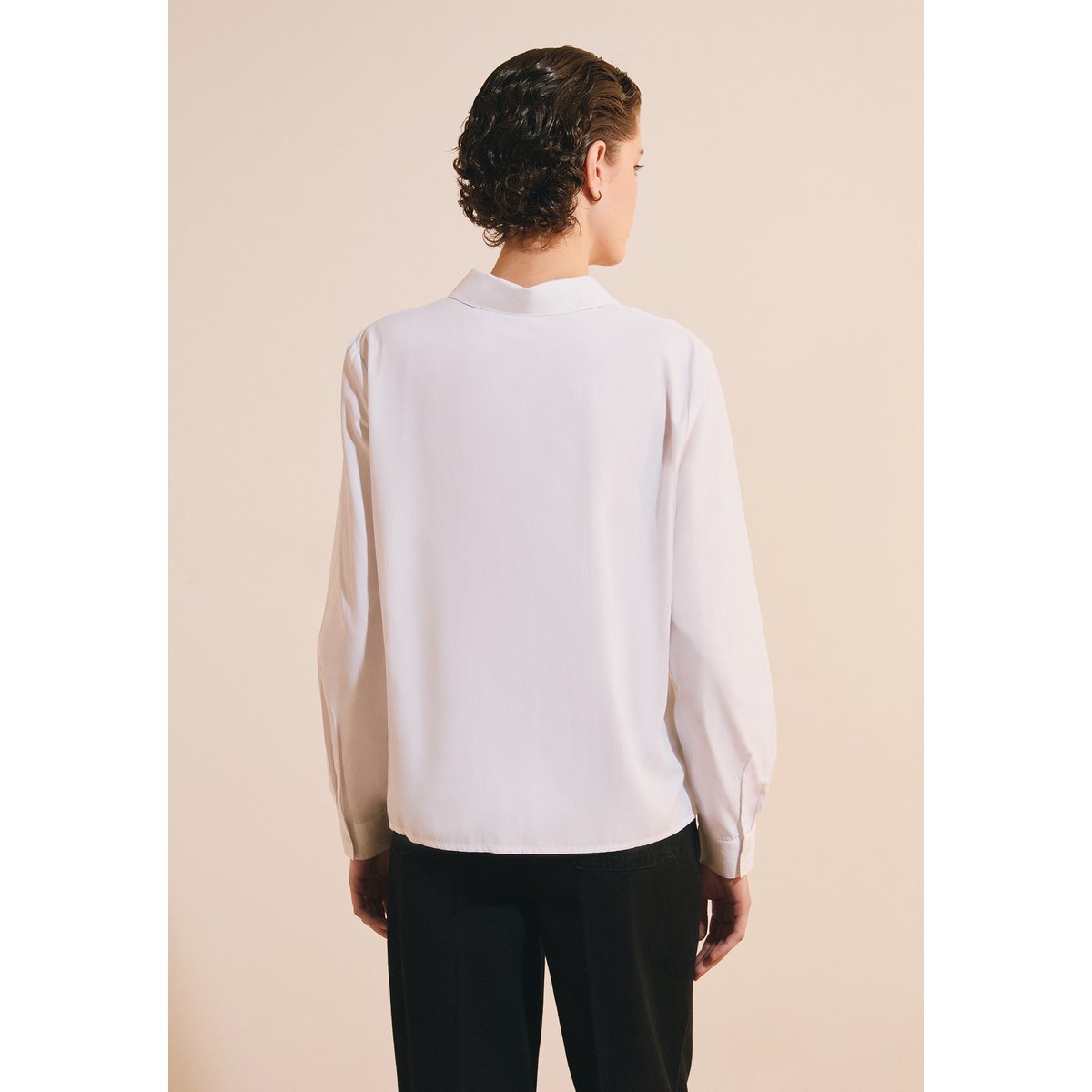 Chemise à manches longues en coton CABANA blanc, ETAM