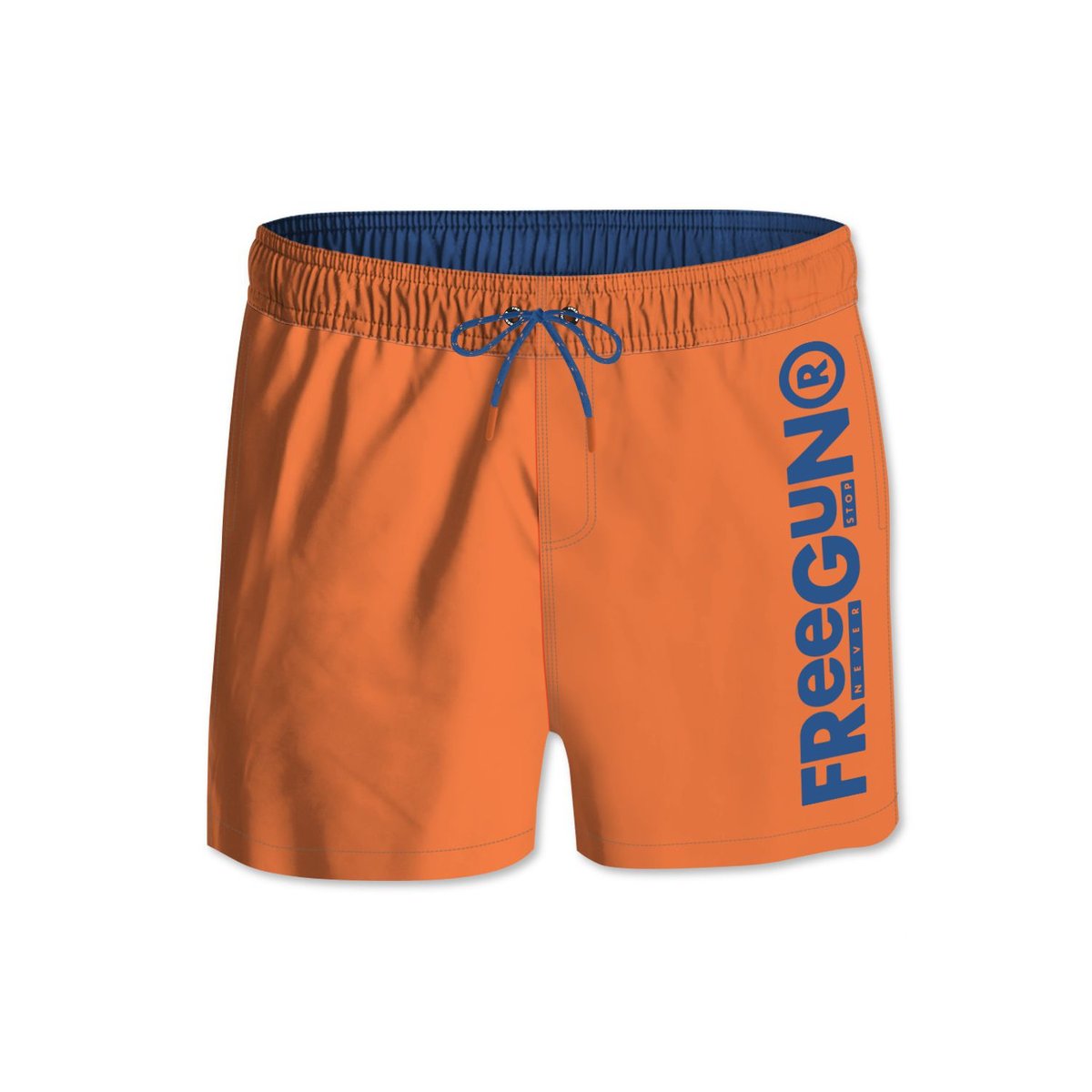 Maillot de Bain Short Microfibre orange/bleu, FREEGUN