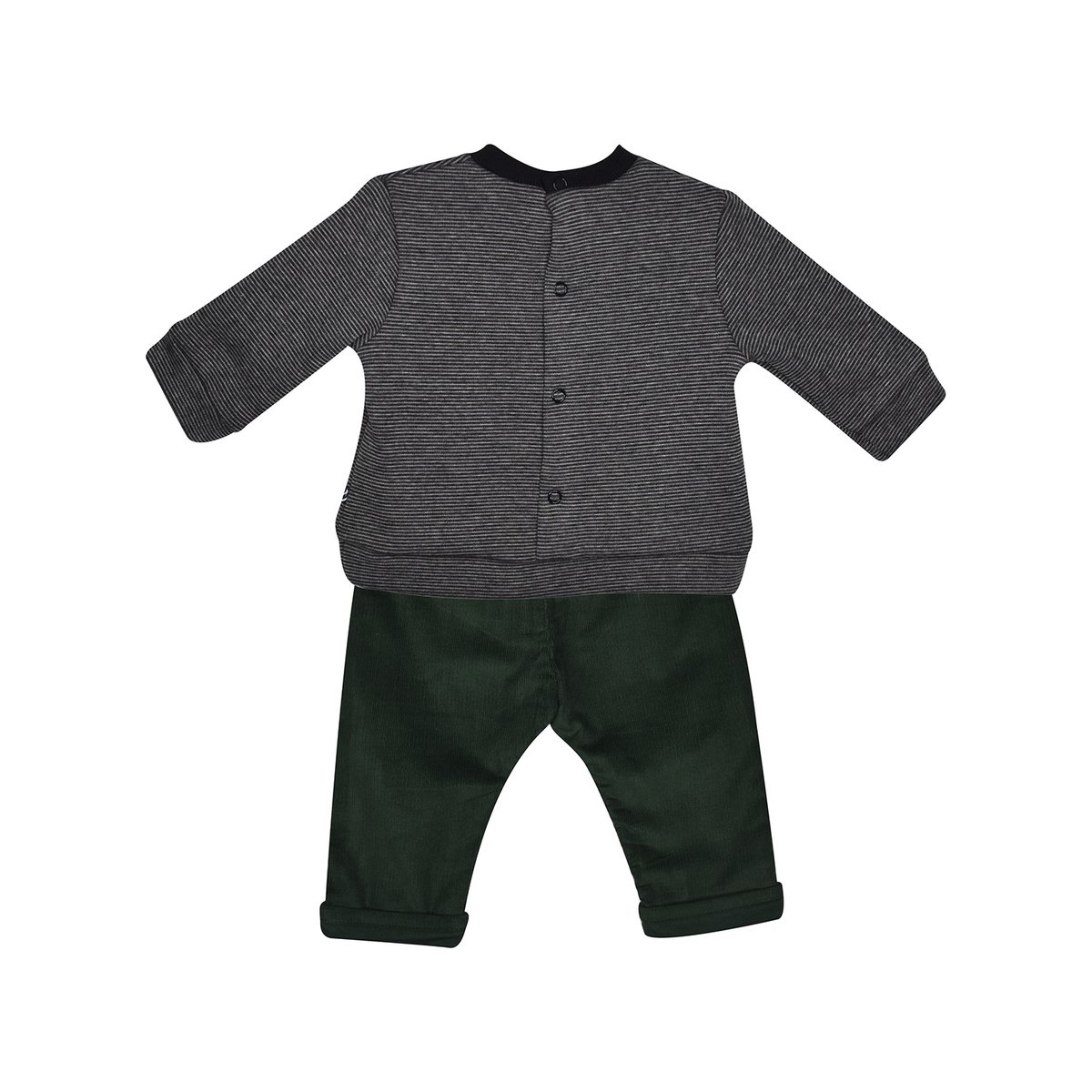 Sweat + pantalon velours faudel vert, SUCRE D'ORGE