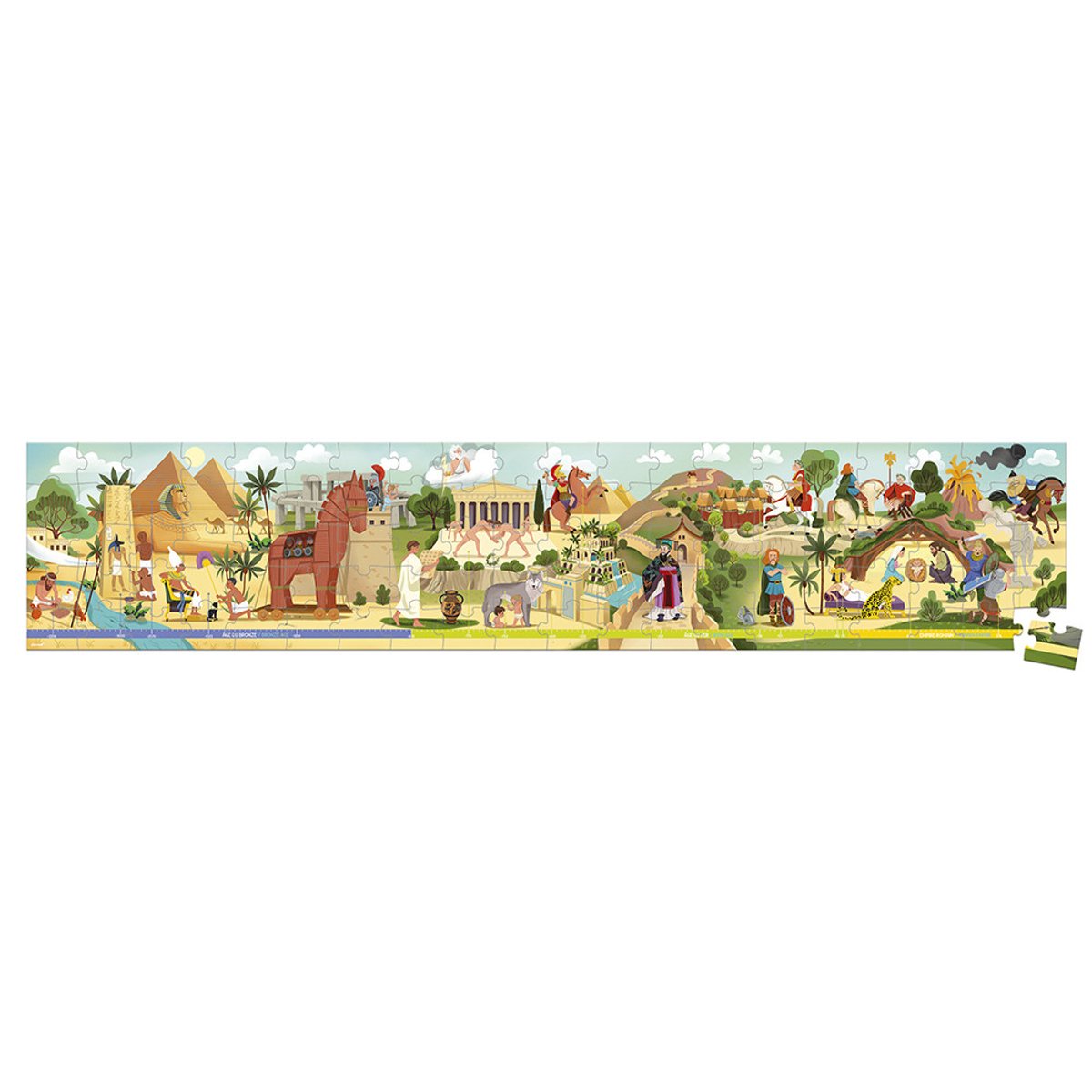 Puzzle 100 Pcs Frise Mythologie Et Antiquité orange, JANOD