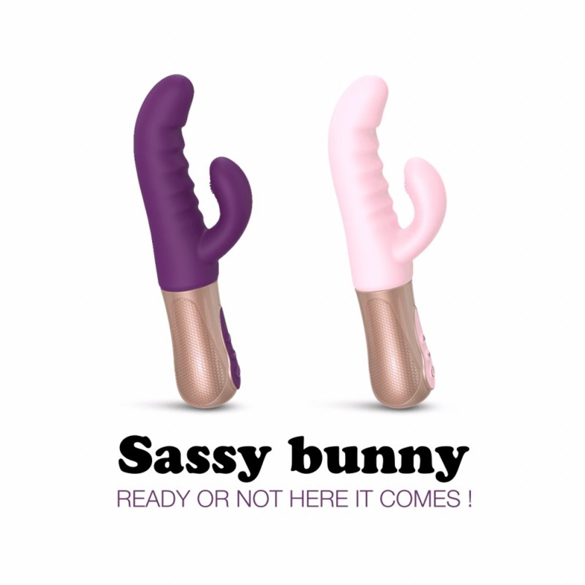 Stimulateur internet et externe Sassy Bunny violet, LOVE TO LOVE