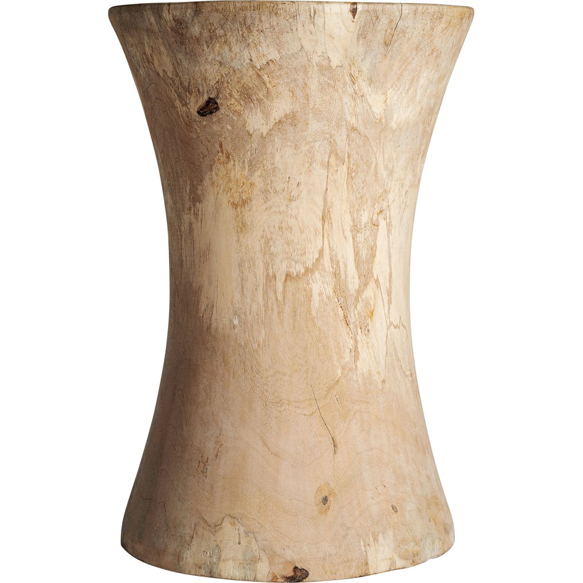 Tabouret en bois de suar fait main marron naturel, RECOLLECTION