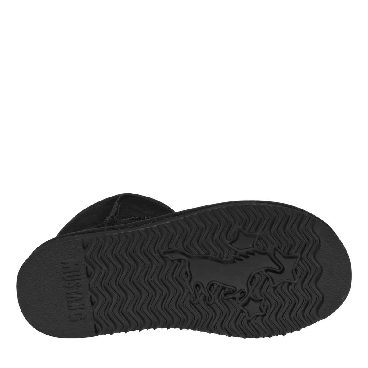 Boots cuir de vachette noir, MUSTANG