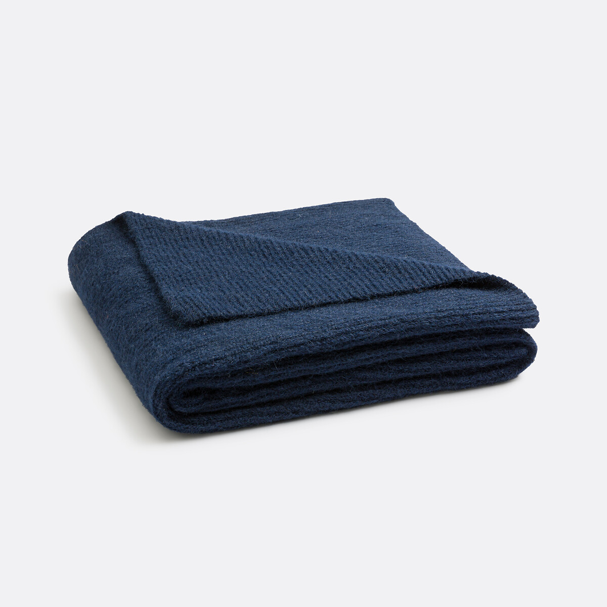 Plaid maille côtelée, Fionan bleu, LA REDOUTE INTERIEURS