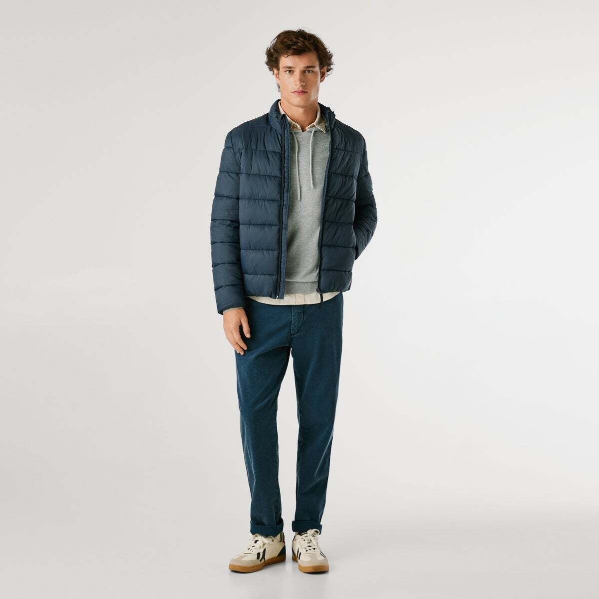 Doudoune Matelassée À Col Montant bleu, PEPE JEANS