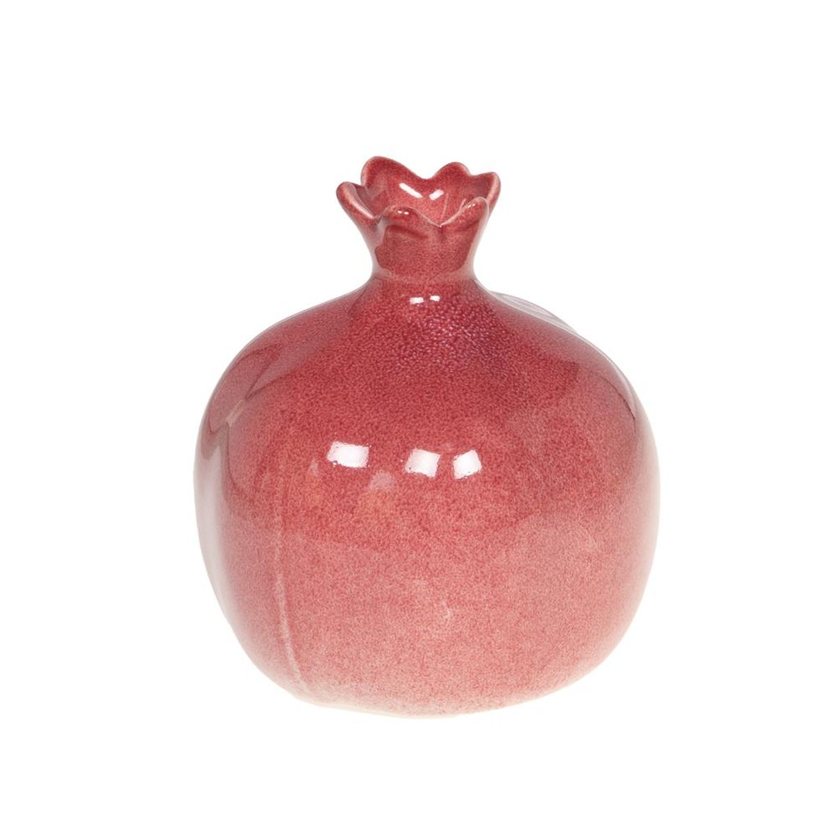 Soliflore grenade H9 en céramique émaillée rouge, AMADEUS